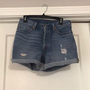 Levi denim cut off jean shorts